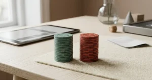 Illustration af en dansk casino-bonus med indbetaling og bonusmatch i kroner