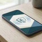 Illustration af sikker digital identitetskontrol på en smartphone i dansk kontekst