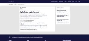 Skærmbillede af Spillemyndighedens meddelelse om Jackpotbet A/S og tilbagekaldte licenser